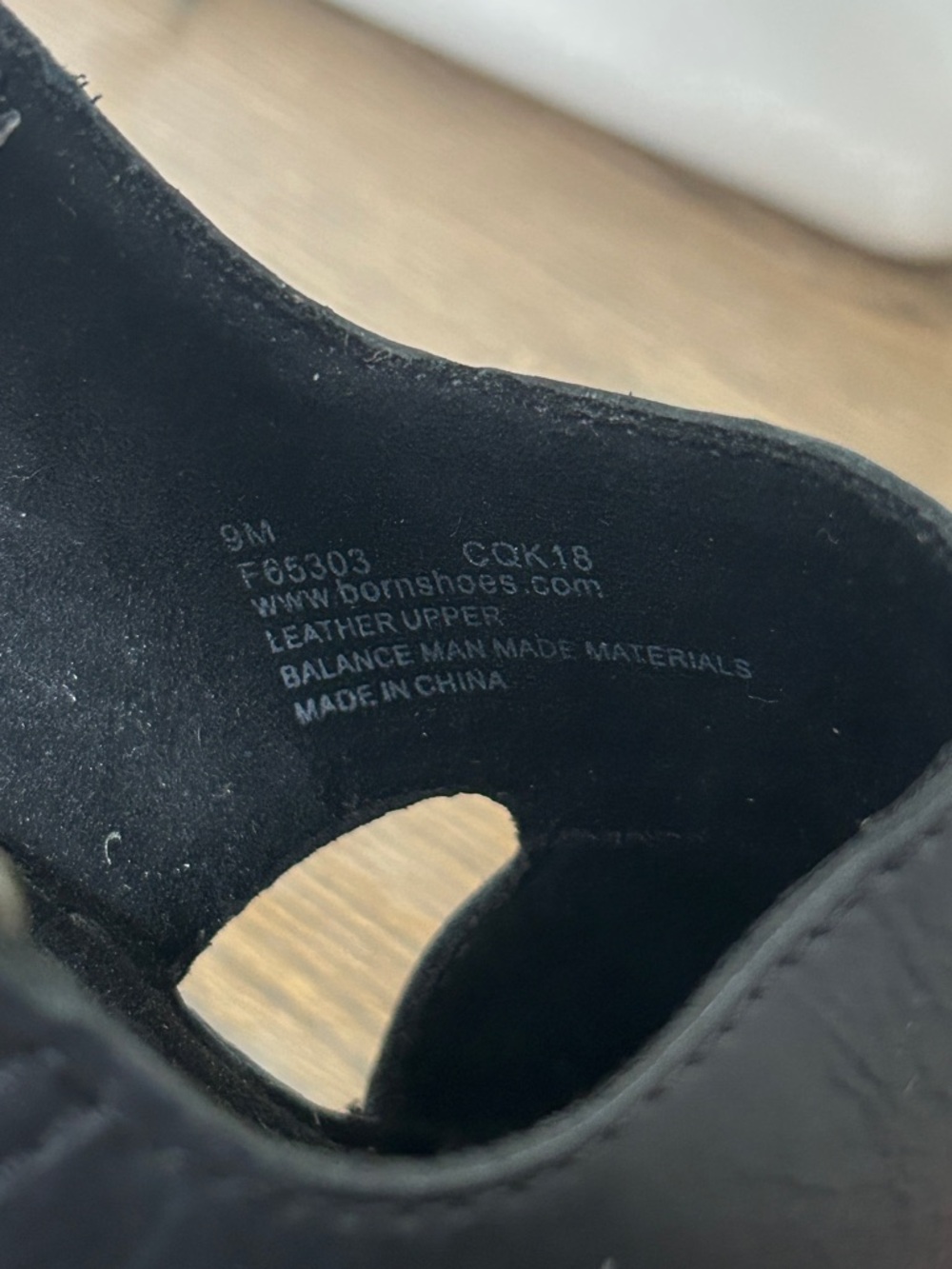 Born Wevika Dress Sandal Black Leather Upper 3.5 Inch Heel Size 9 - Picture 11 of 11